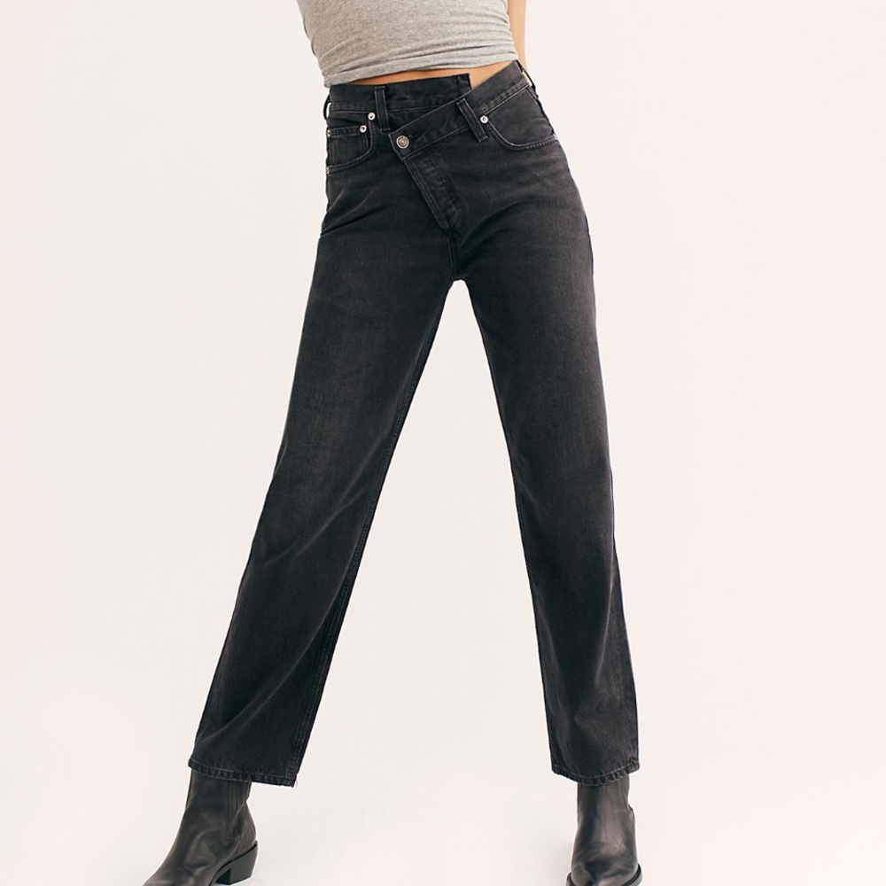 Agolde Criss Cross Jeans in Black - Size 28